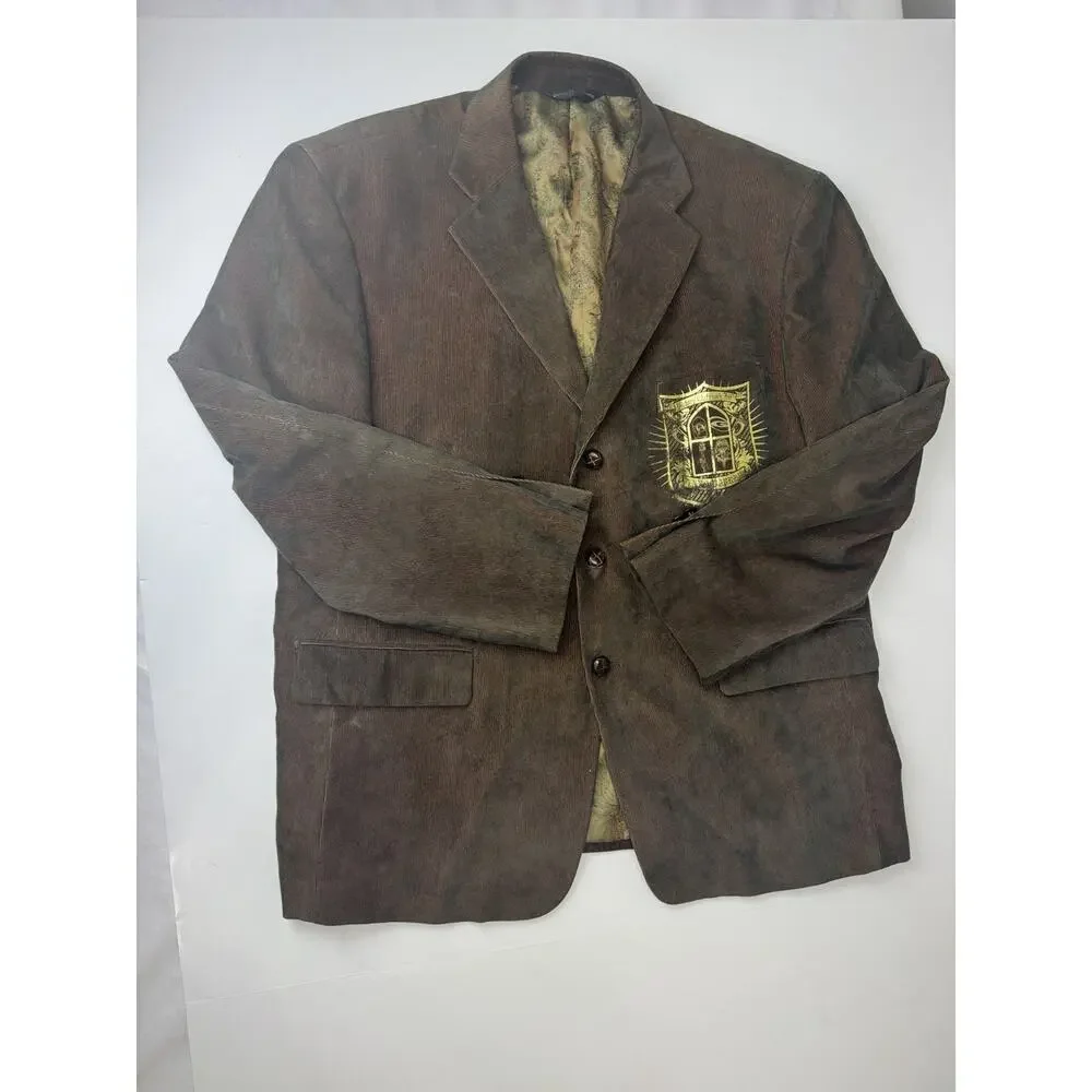 Rizzoli Uomo Rome Corduroy Blazer Size 46 Brown Italian Victory Outreach Int'l